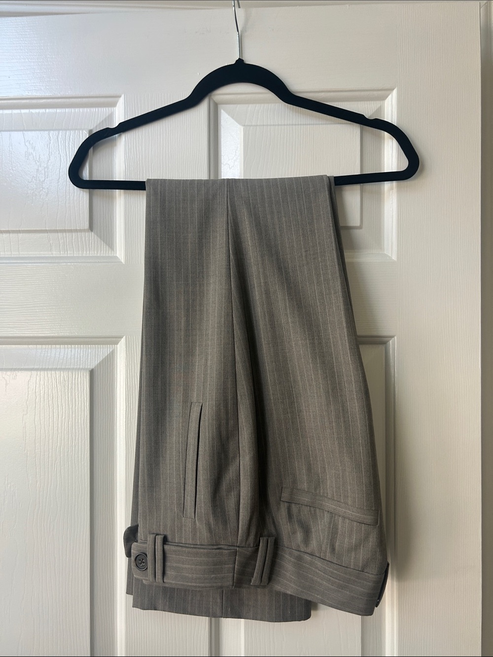 Banana Republic Gray Pinstripe Women's Dress Trousers